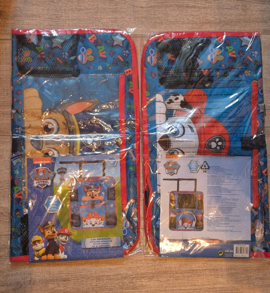 Autostoel opbergzak / car organisers Paw Patrol (nieuw), Overige merken, Overige methoden, 15 t/m 36 kg, Nieuw
