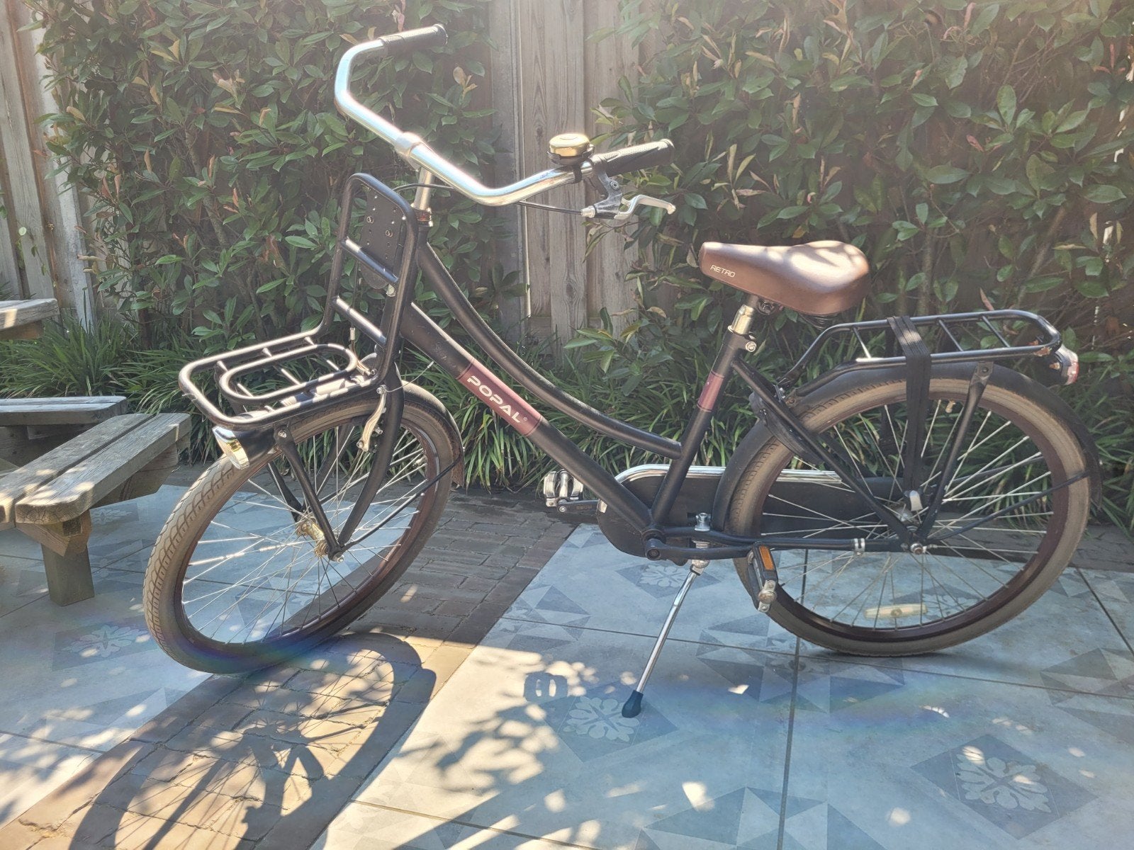 Popal Daily Dutch Basic Transportfiets 24 inch - Zwart, Terugtraprem, Gebruikt, 50 tot 53 cm, Ophalen