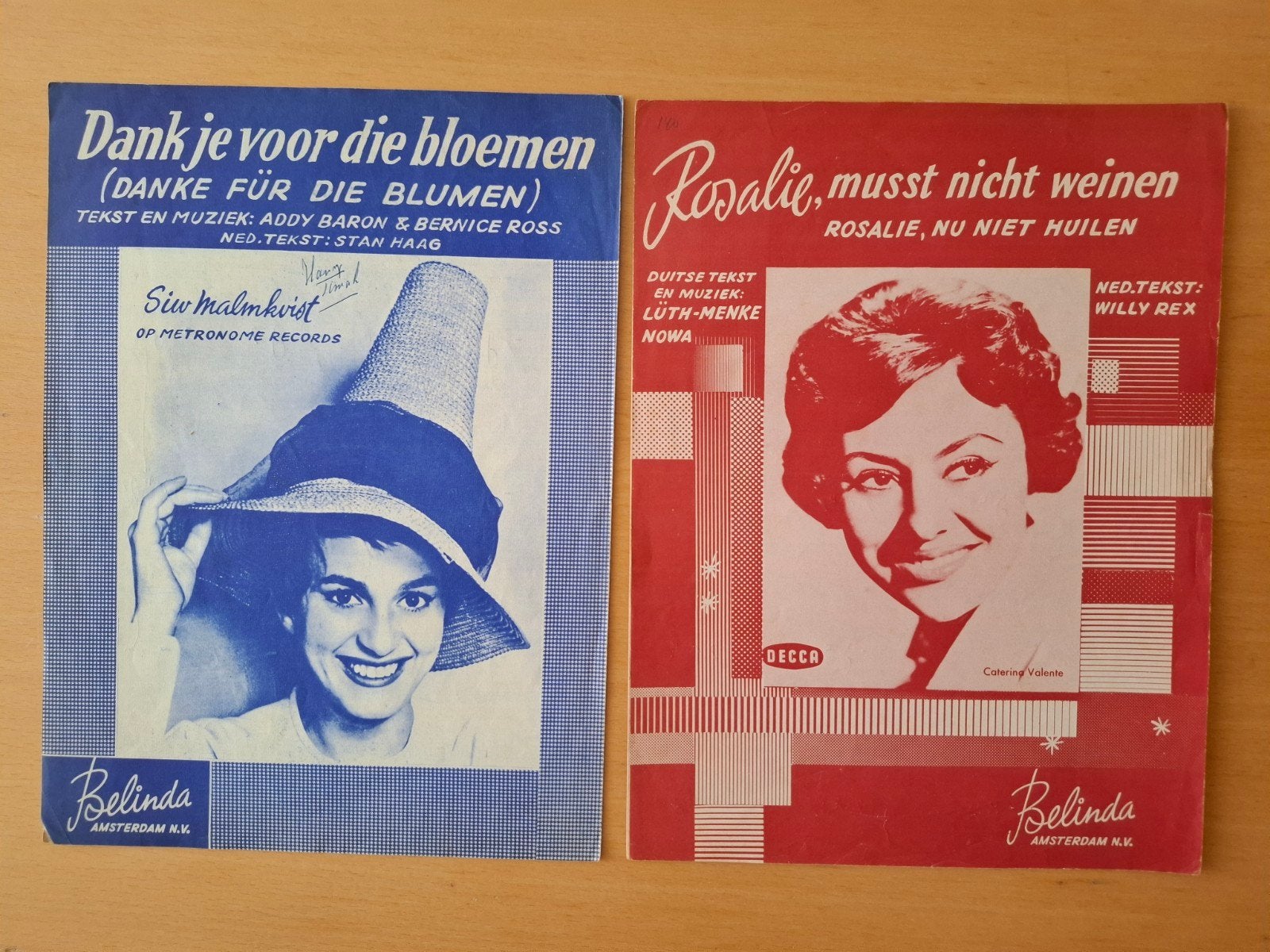 2 partituren voor accordeon van Belinda Amsterdam N.V., Ophalen of Verzenden, Gebruikt, Artiest of Componist, Accordeon