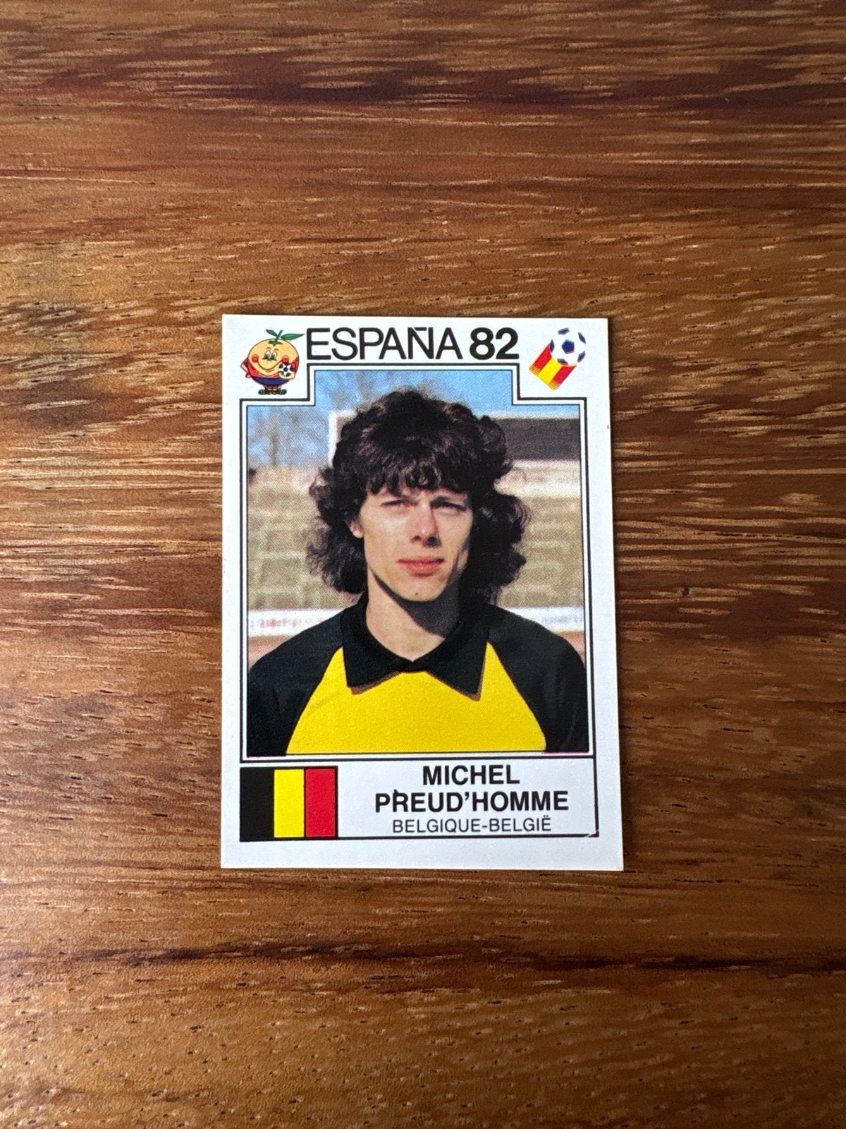 Voetbal sticker Michel Preud'homme - España 1982 Panini, Hobby en Vrije tijd, Ophalen of Verzenden, Zo goed als nieuw, Stickers en Plaatjes