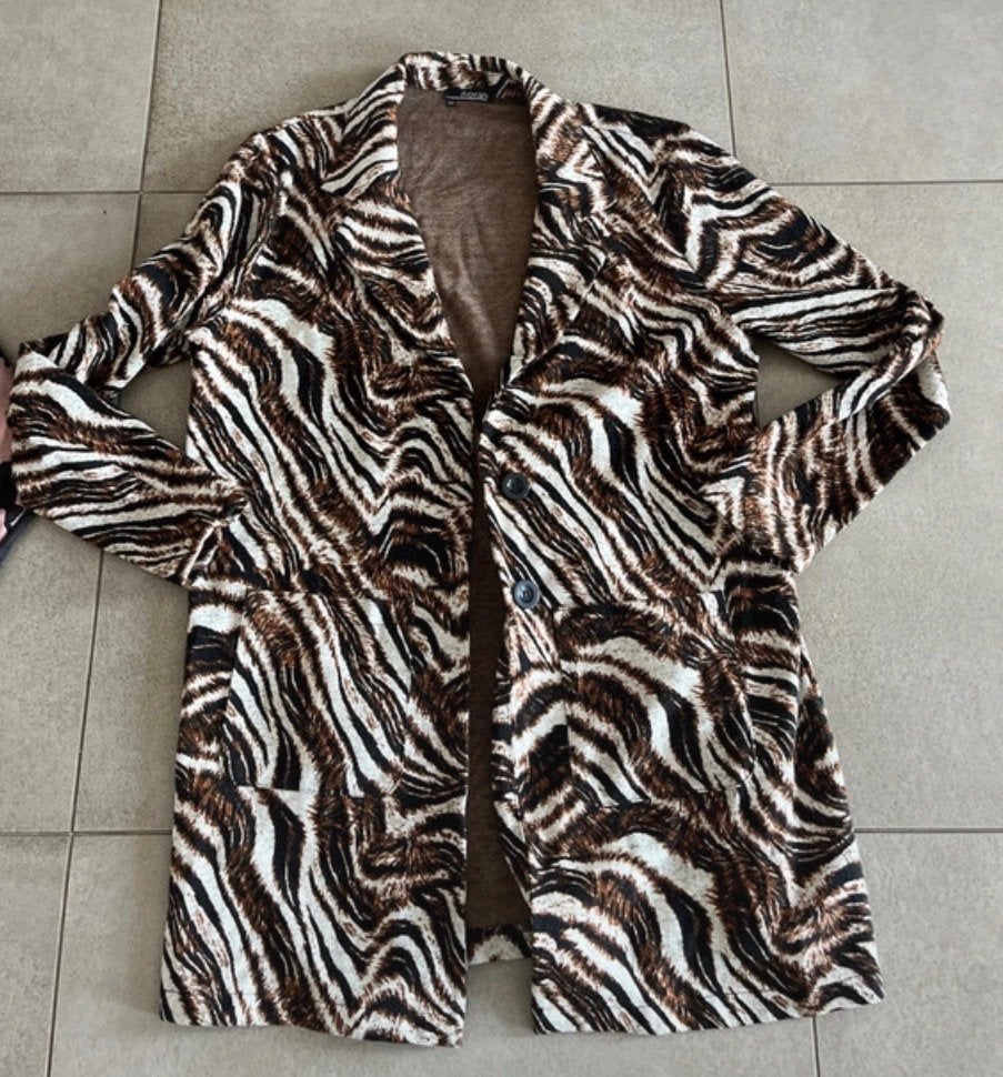Norah Zebra Print Blazer Maat 42, Ophalen of Verzenden, Zo goed als nieuw, Maat 42/44 (L), Bruin