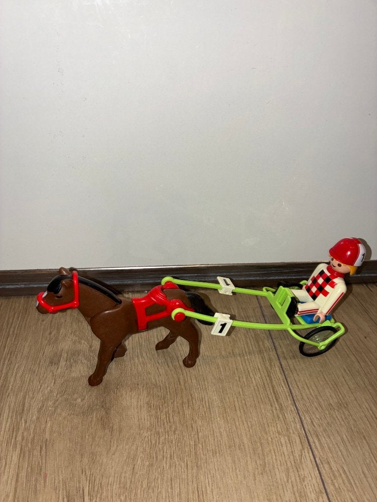 Playmobil wedstrijd renpaard jockey, Ophalen of Verzenden