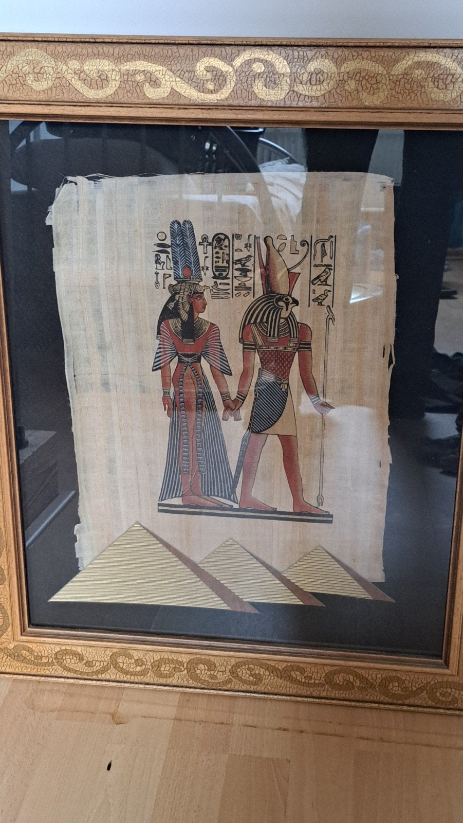 Mooie Egyptsche afbeelding op perkament, Antiek en Kunst, Kunst | Schilderijen | Klassiek, Ophalen