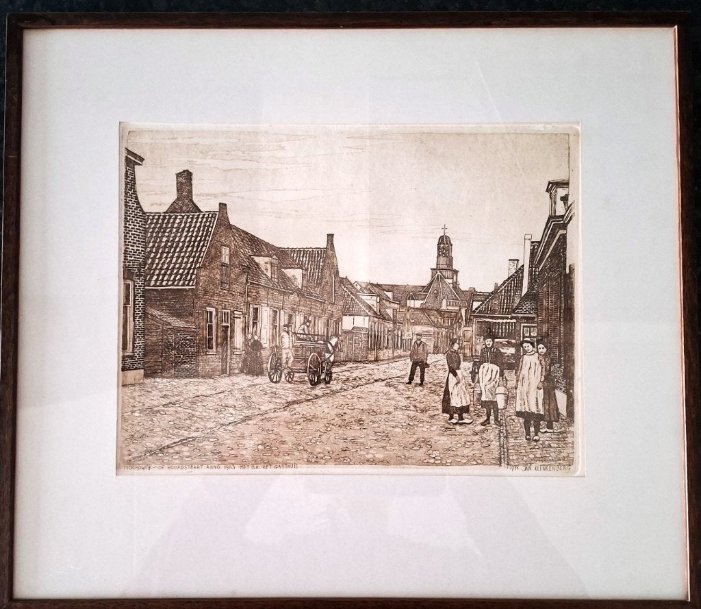 ETS. NOORDWIJK VAN JAN KLINKENBERG 1978, Stadsgezicht, Ophalen of Verzenden, Gesigneerd, 1950 - 1999