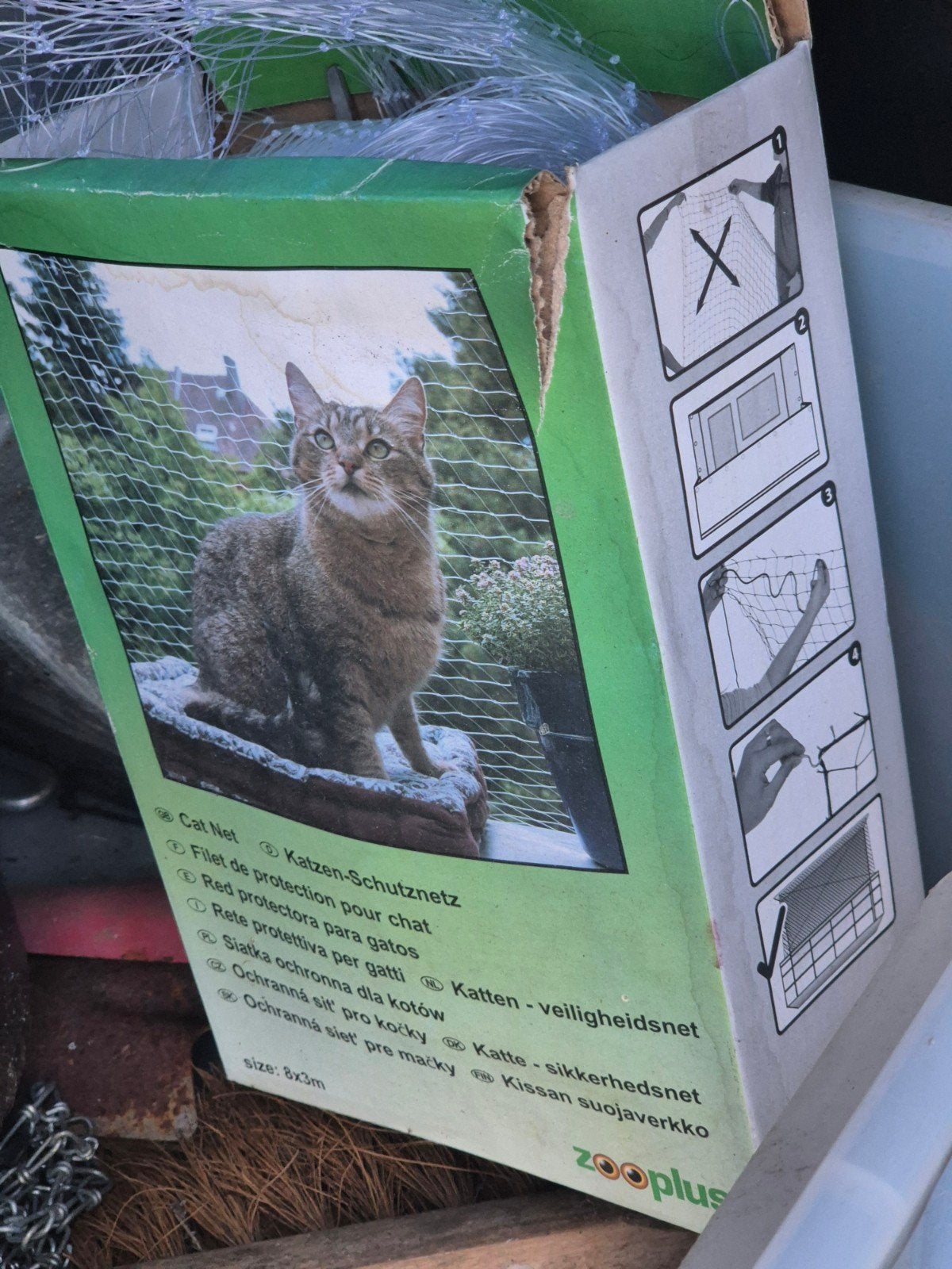 kattengaas 3x8 plus haakjes en wat kettingen, Dieren en Toebehoren, Katten-accessoires, Ophalen of Verzenden, Zo goed als nieuw