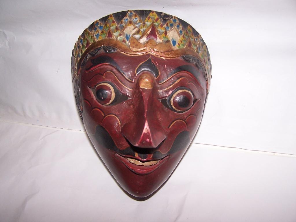 Antiek Javaans handgesneden houten Topeng masker. Izgs., 20 - 50 cm, Hout, Bruin, Azië