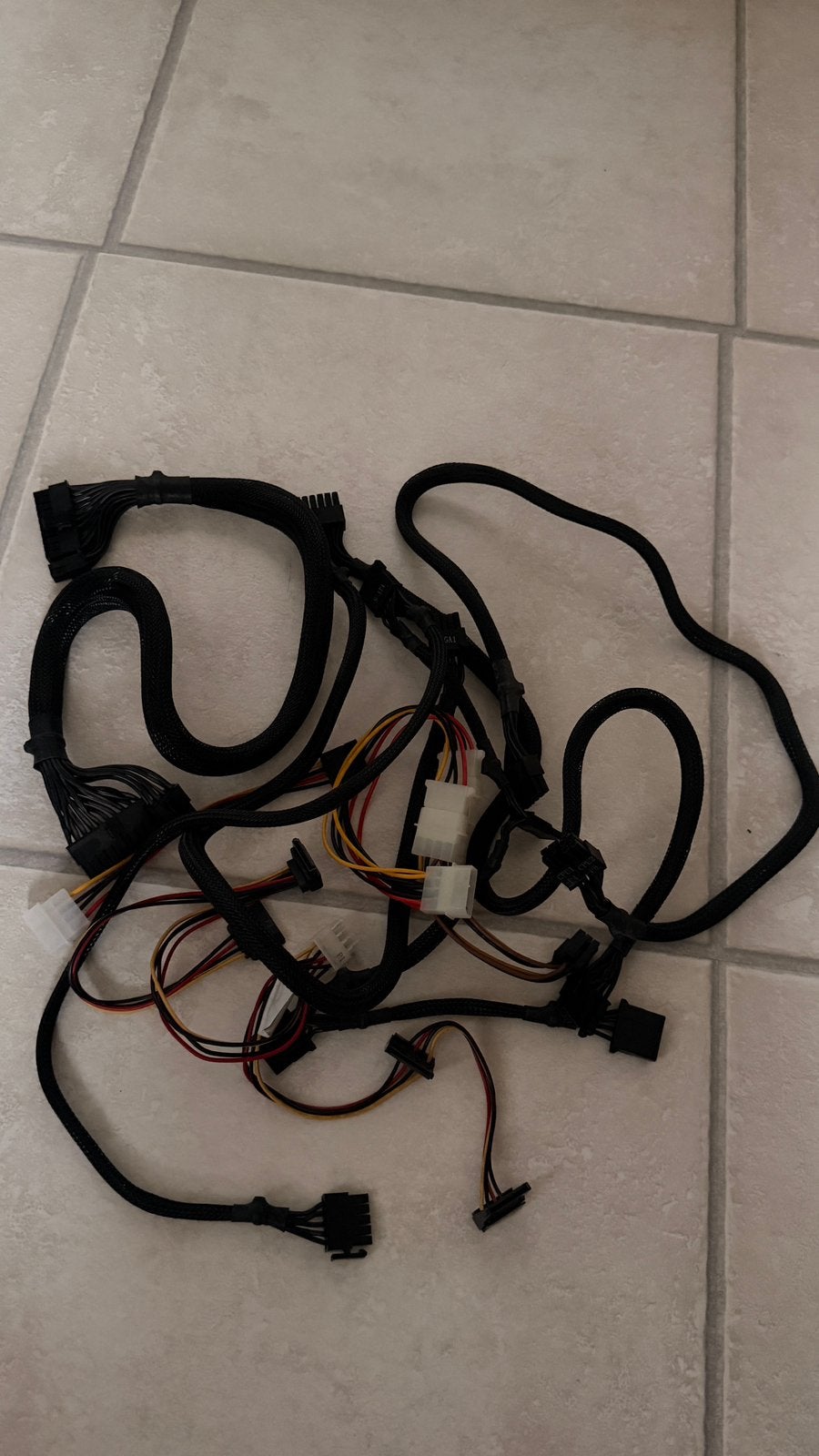 Diverse PSU kabels - SATA, Molex, PCIe, Computers en Software, Pc- en Netwerkkabels, Gebruikt, Ophalen