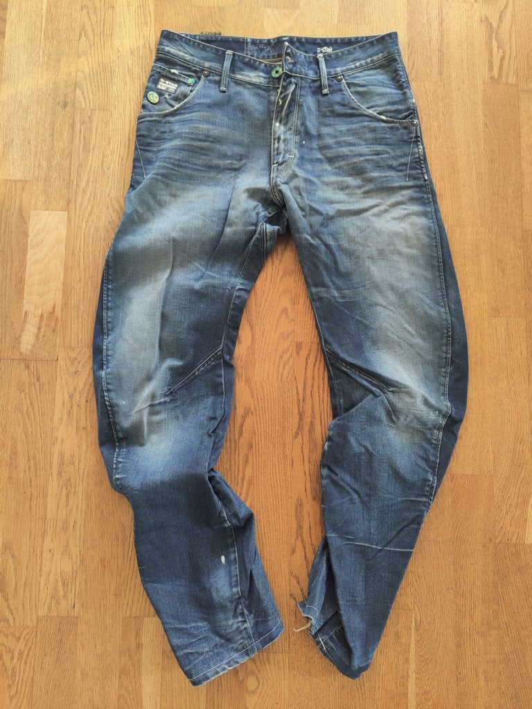 G-Star RAW 3301, w30 l31, blue wash, Kleding | Heren, Spijkerbroeken en Jeans, Zo goed als nieuw, W32 (confectie 46) of kleiner