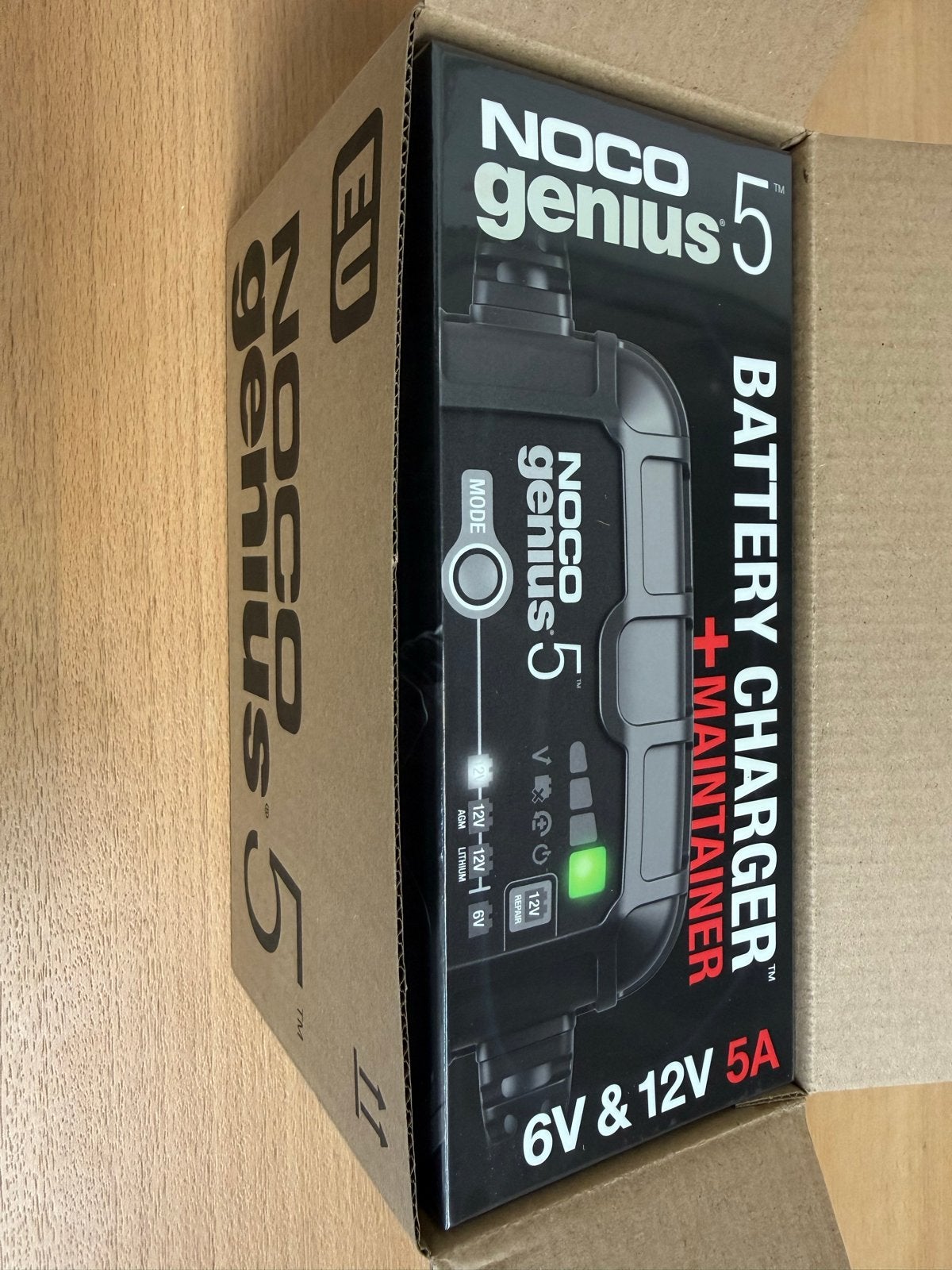 NOCO GENIUS5EU 5A Acculader 6V/12V Auto Motor Boot Camper, Auto-onderdelen, Ophalen of Verzenden, Nieuw, Universele onderdelen