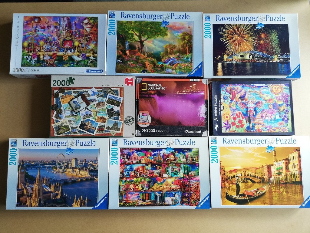 Puzzels van 2000 stukjes, Ophalen of Verzenden, Meer dan 1500 stukjes, Gebruikt, Legpuzzel