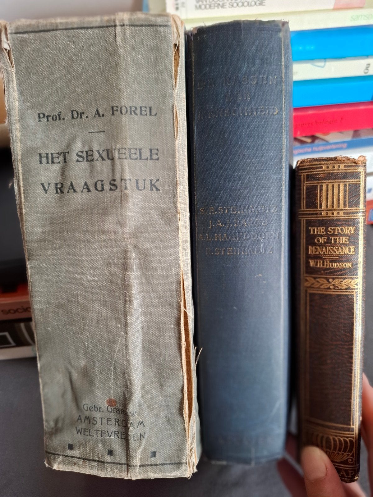 pakket v 3 antieke / antiquarische boeken (vroege 20e eeuw), Ophalen of Verzenden