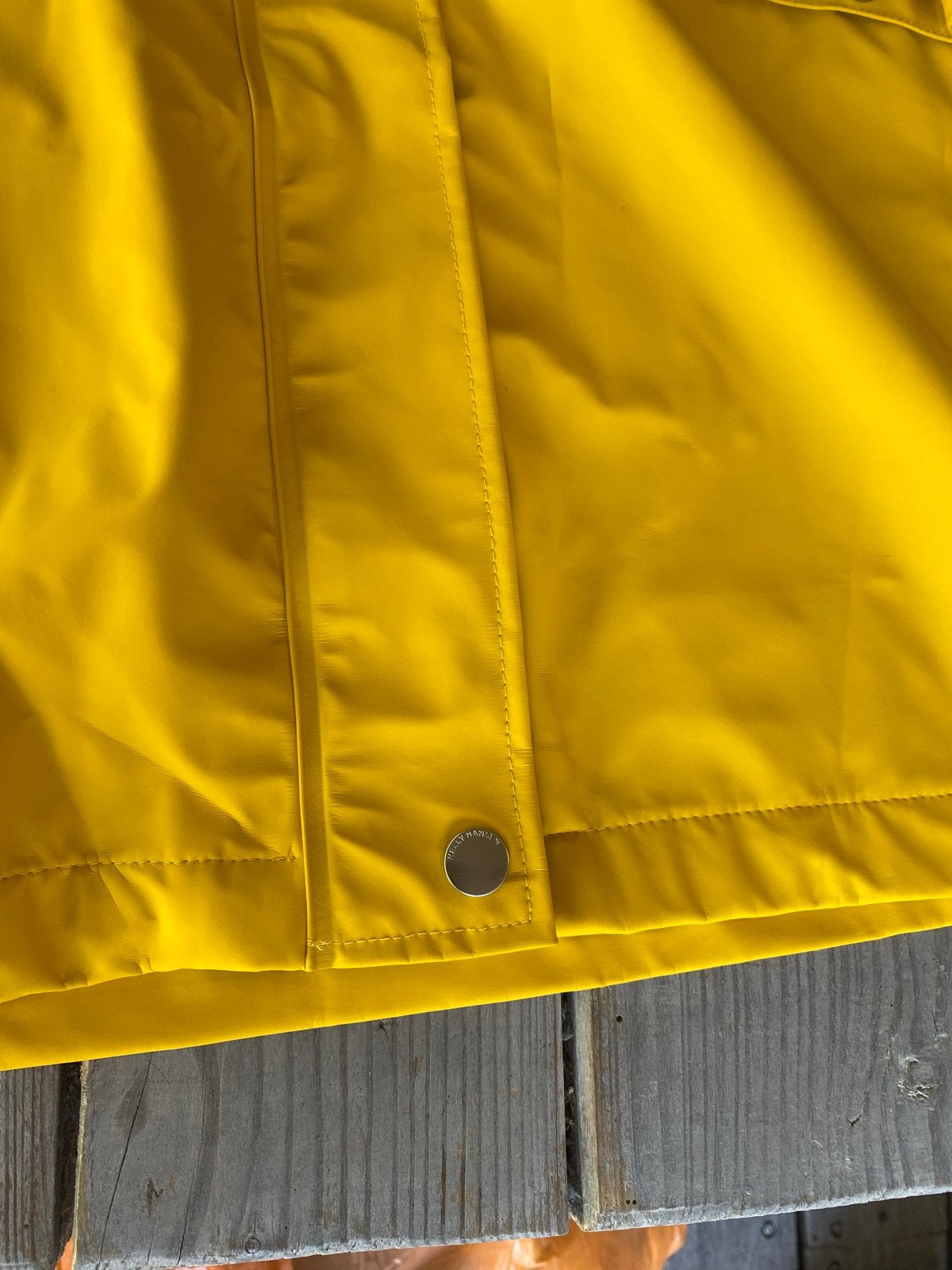Helly Hansen regenjas geel - Maat L/G, Kleding | Dames, Ophalen of Verzenden, Zo goed als nieuw, Maat 42/44 (L), Geel