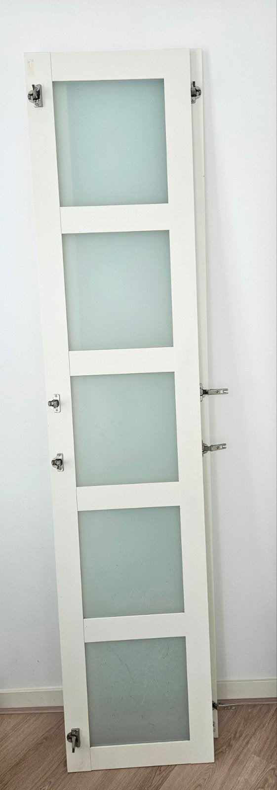 2 IKEA BERGSBO deuren frosted glas, 50x229 incl. scharnieren, Ophalen, 50 tot 100 cm, Glas, Minder dan 100 cm
