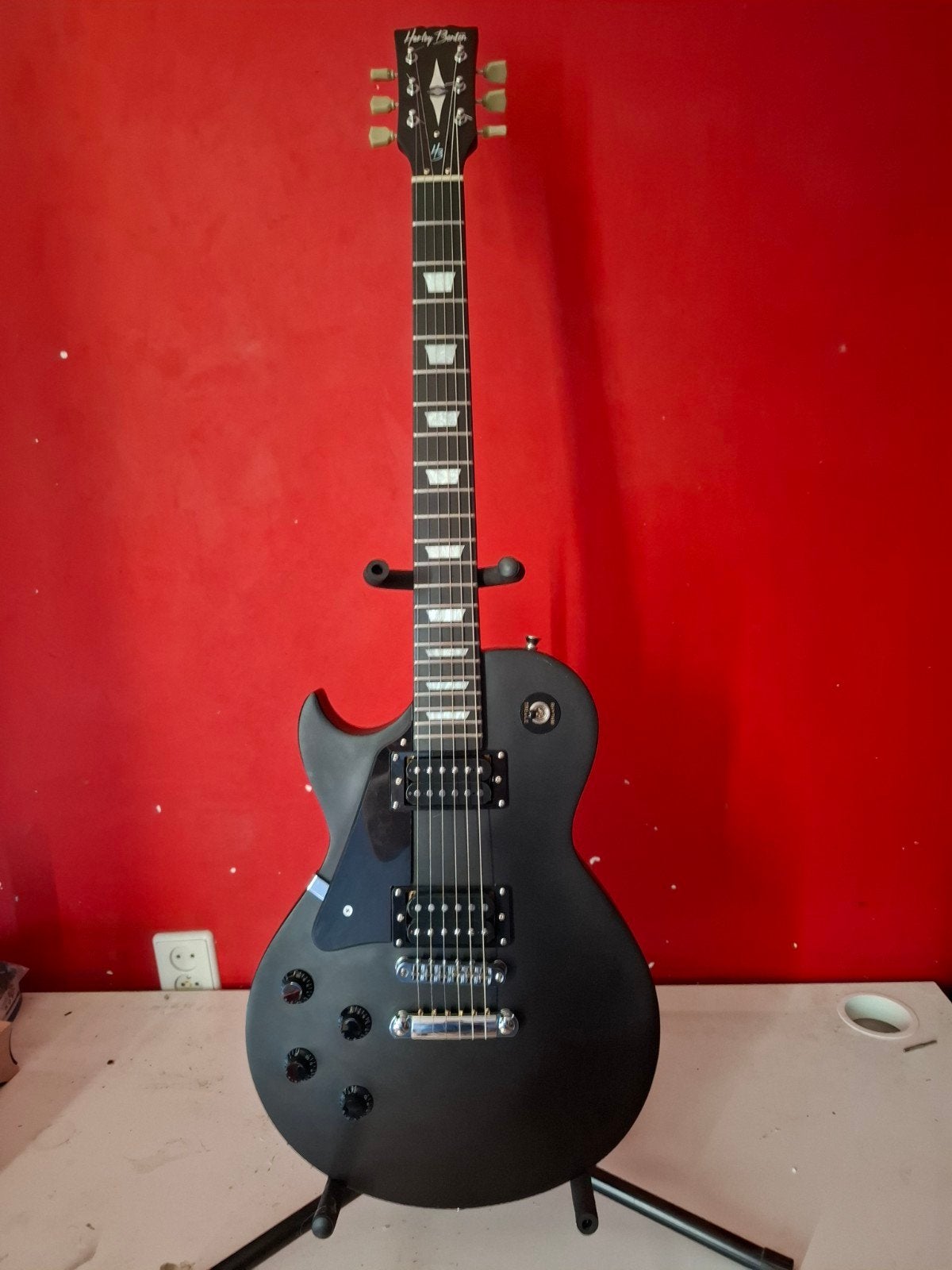 Linkshandige Harley Benton SC-400LH SBK - Zwart, Ophalen