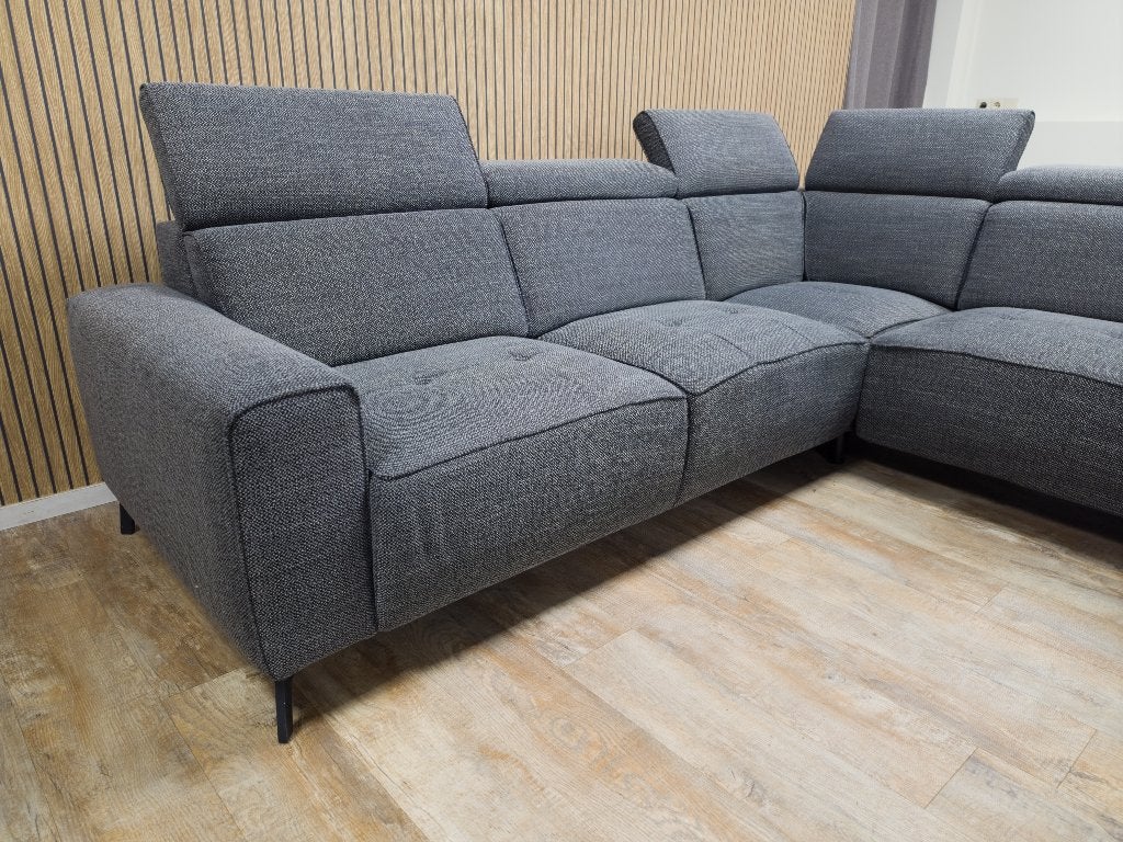 Zeer Mooie Grote Antraciet Elektrische Hoekbank, Huis en Inrichting, Banken | Complete zithoeken, Info@banxtel.nl, 3194DC, Verzenden