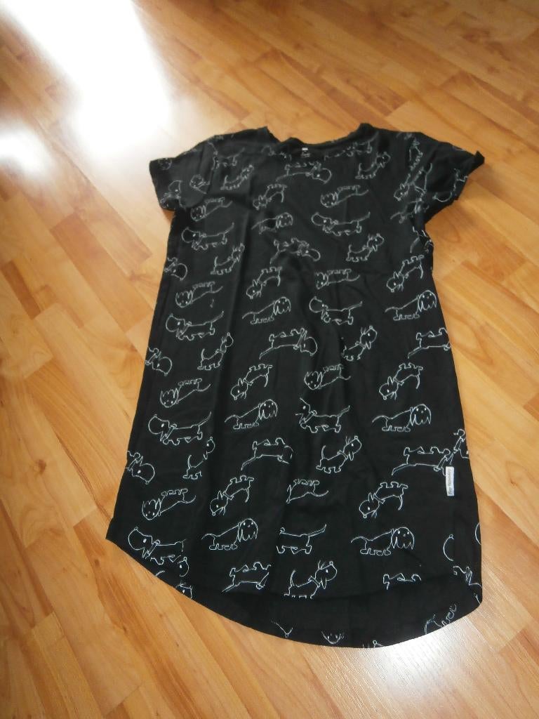 Leuk Takkie nachthemd mt M zwart Hema korte mouw i.g.s., Kleding | Dames, Hema, Ophalen of Verzenden, Zo goed als nieuw, Maat 38/40 (M)