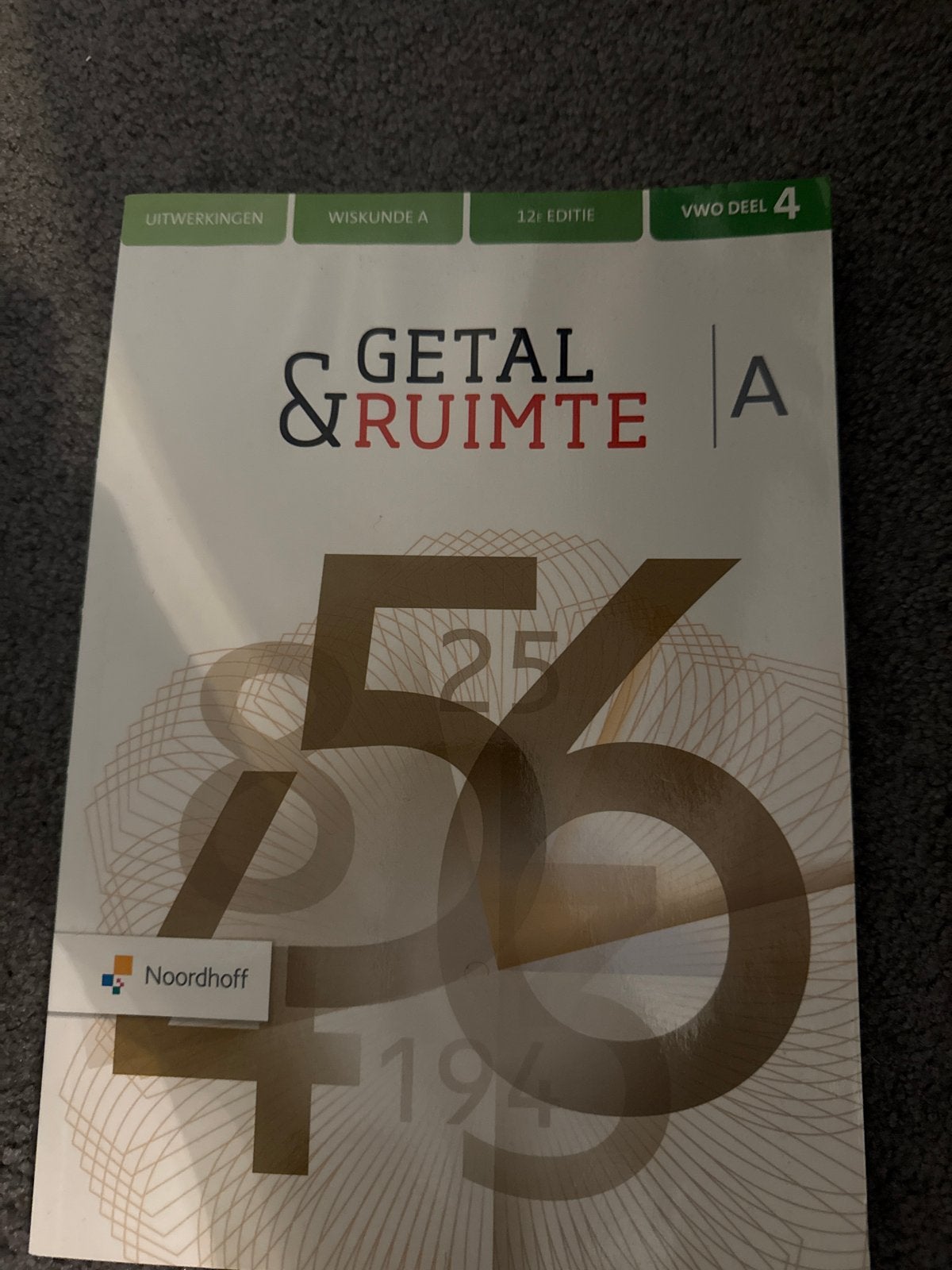 Getal & Ruimte A VWO Deel 4 Uitwerkingen 12e editie, Boeken, Ophalen of Verzenden, Zo goed als nieuw, VWO, Wiskunde A