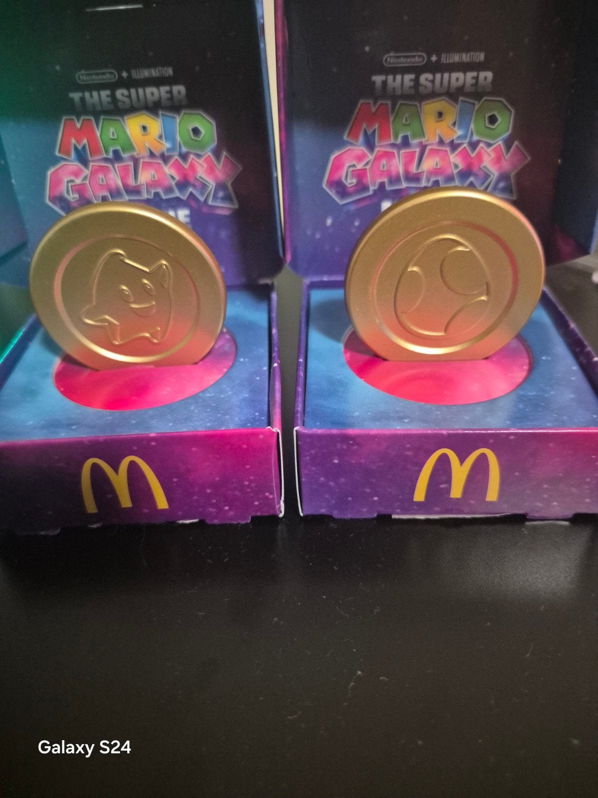 Super Mario Galaxy McDonald's munten - set van 2, Ophalen, Zo goed als nieuw