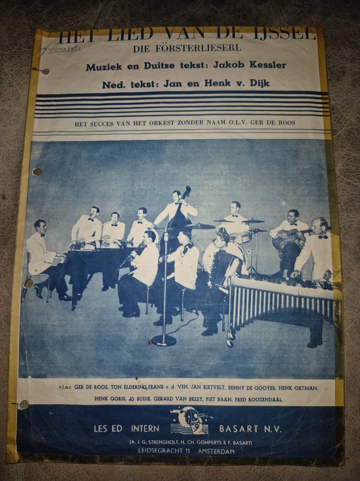 Het Lied van de IJssel - Oude bladmuziek, Gebruikt, Ophalen of Verzenden, Thema, Koor