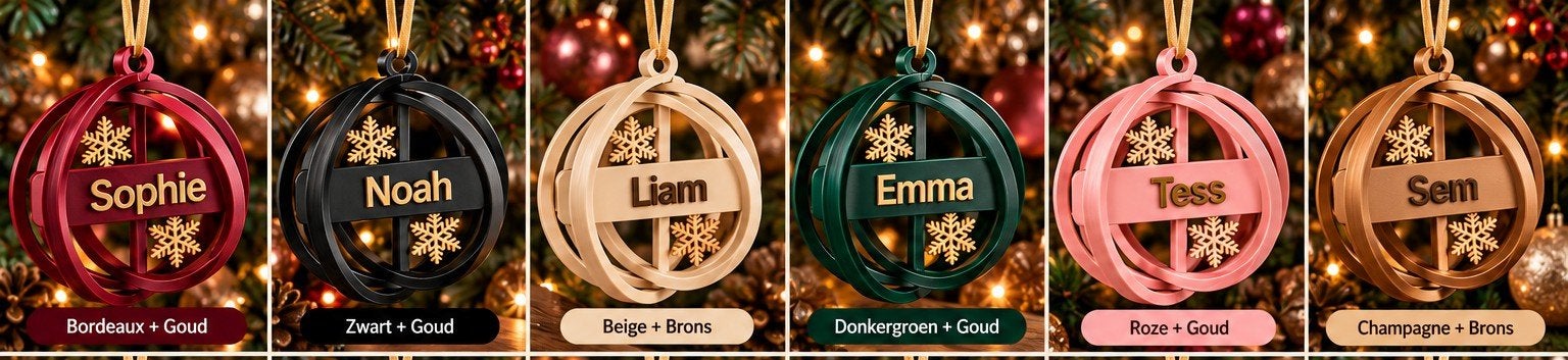 Gepersonaliseerde kerstornamenten met naam | Diverse kleuren, Diversen, Ophalen of Verzenden, Nieuw