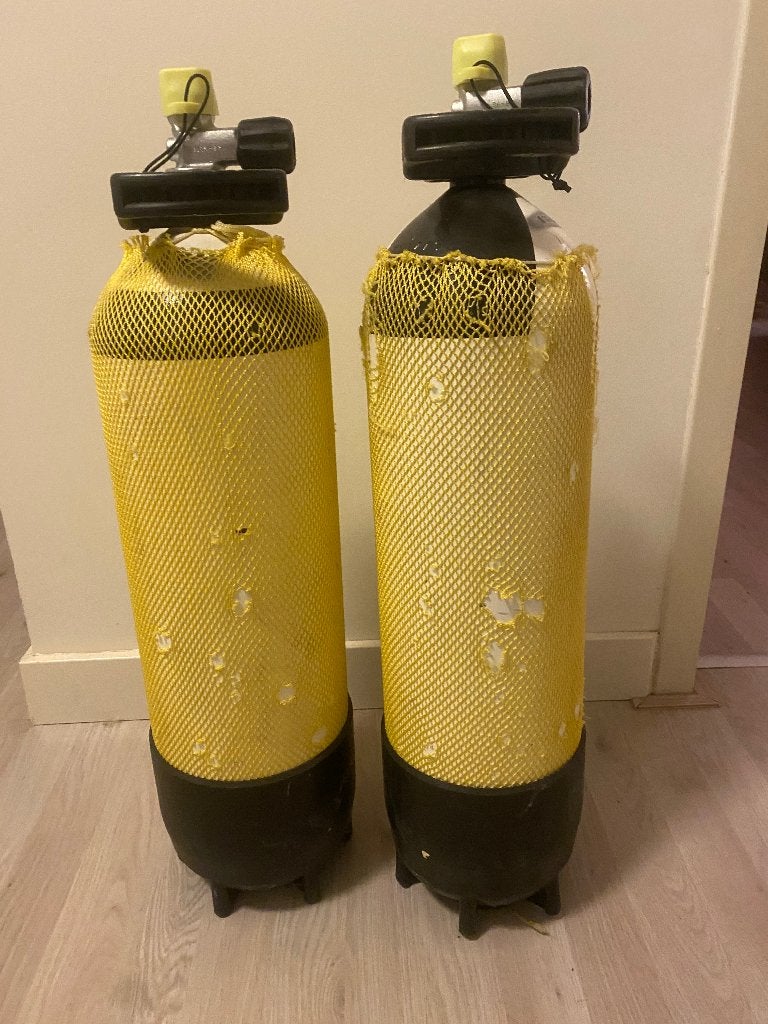 duikfles / 2 duikflessen (12 liter), Watersport en Boten, Duiken, Ophalen, Zo goed als nieuw, Duikfles