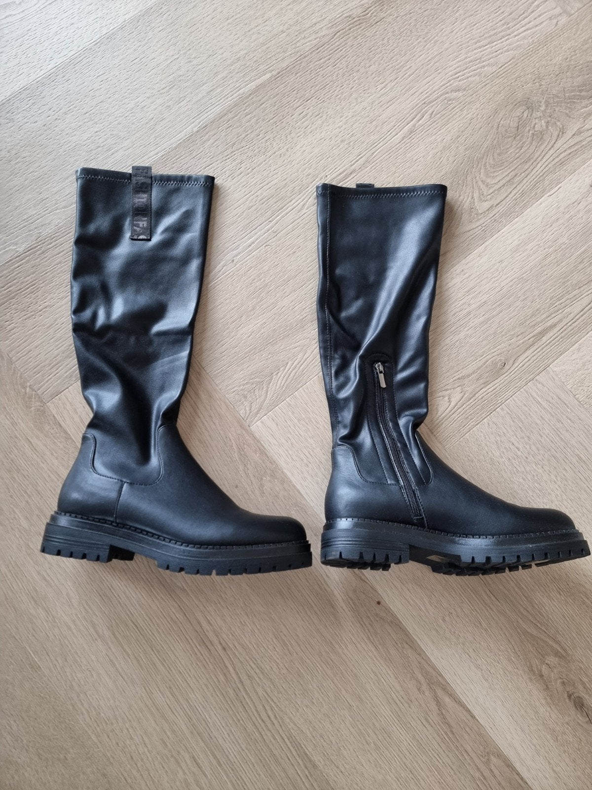 nieuwe zwarte stretch laarzen mt 42, Hoge laarzen, Sub 55, Zwart, Nieuw
