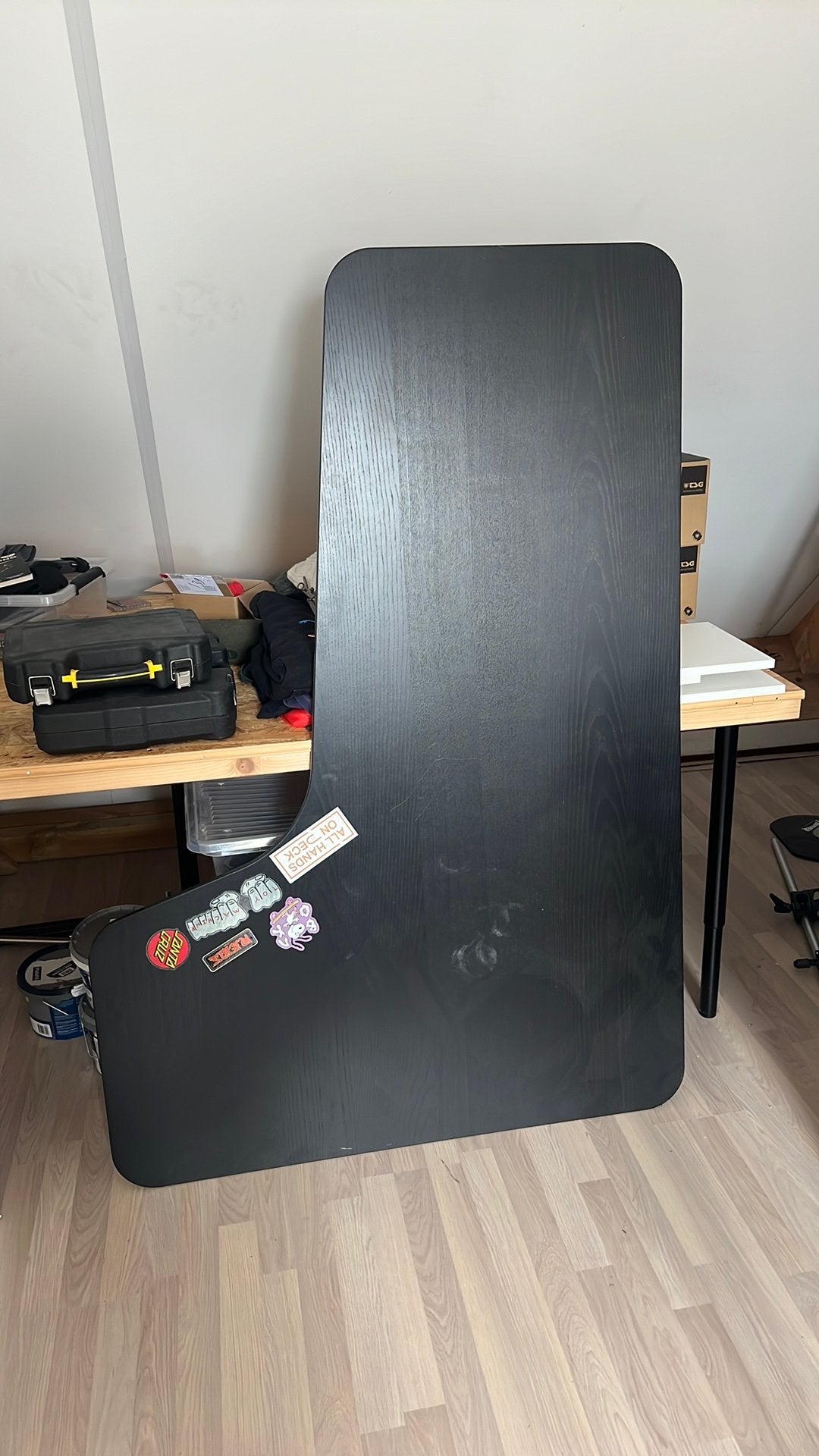 Ikea hoek bureau plank incl muur beugels, Ophalen, Gebruikt