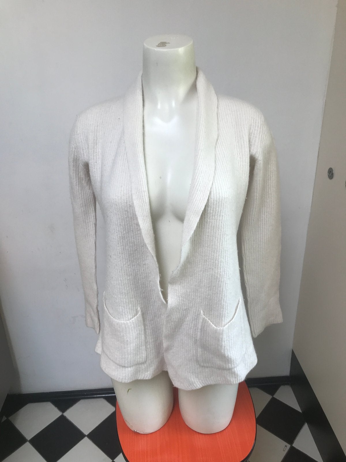 Emotions by b f wol wollen cashmere openvallend vest wit 36, Wit, Ophalen of Verzenden, Zo goed als nieuw, X