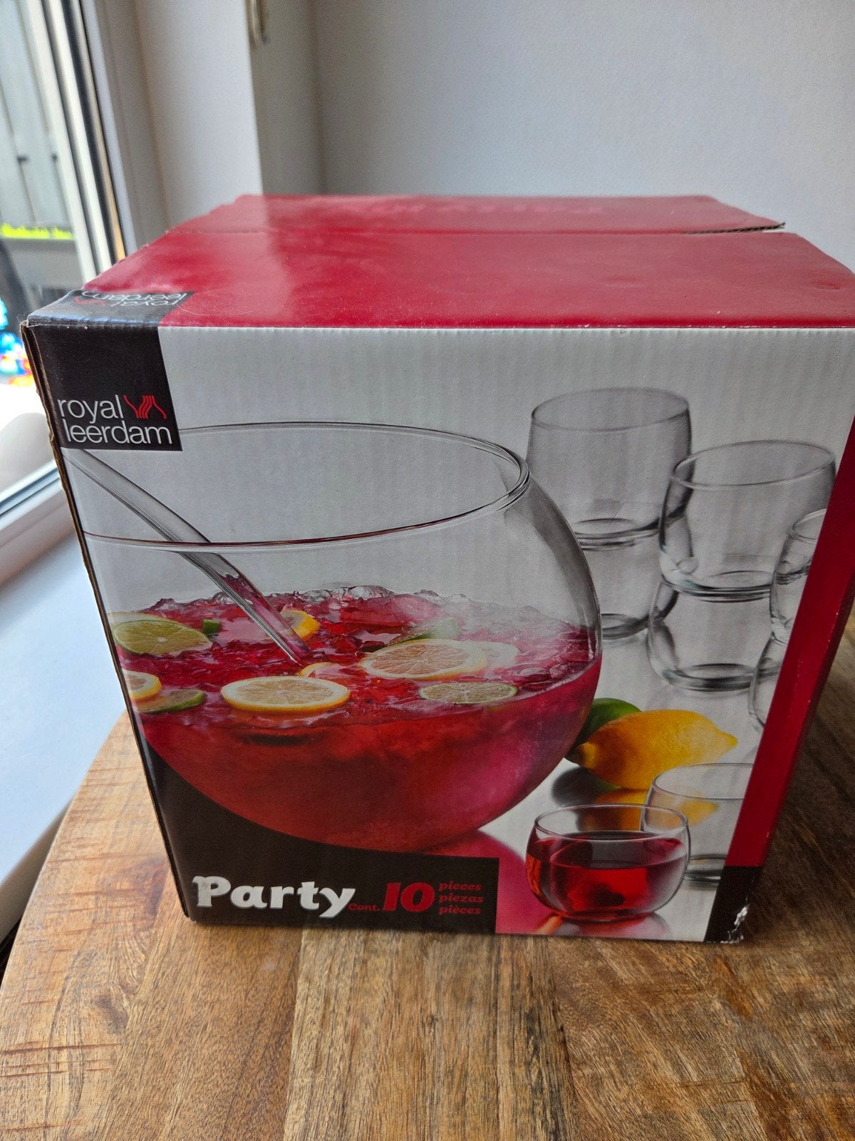 Royal Leerdam Party Punch Bowl Set - Nieuw in Doos, Huis en Inrichting, Nieuw, Ophalen of Verzenden, Meerkleurig, Overige merken
