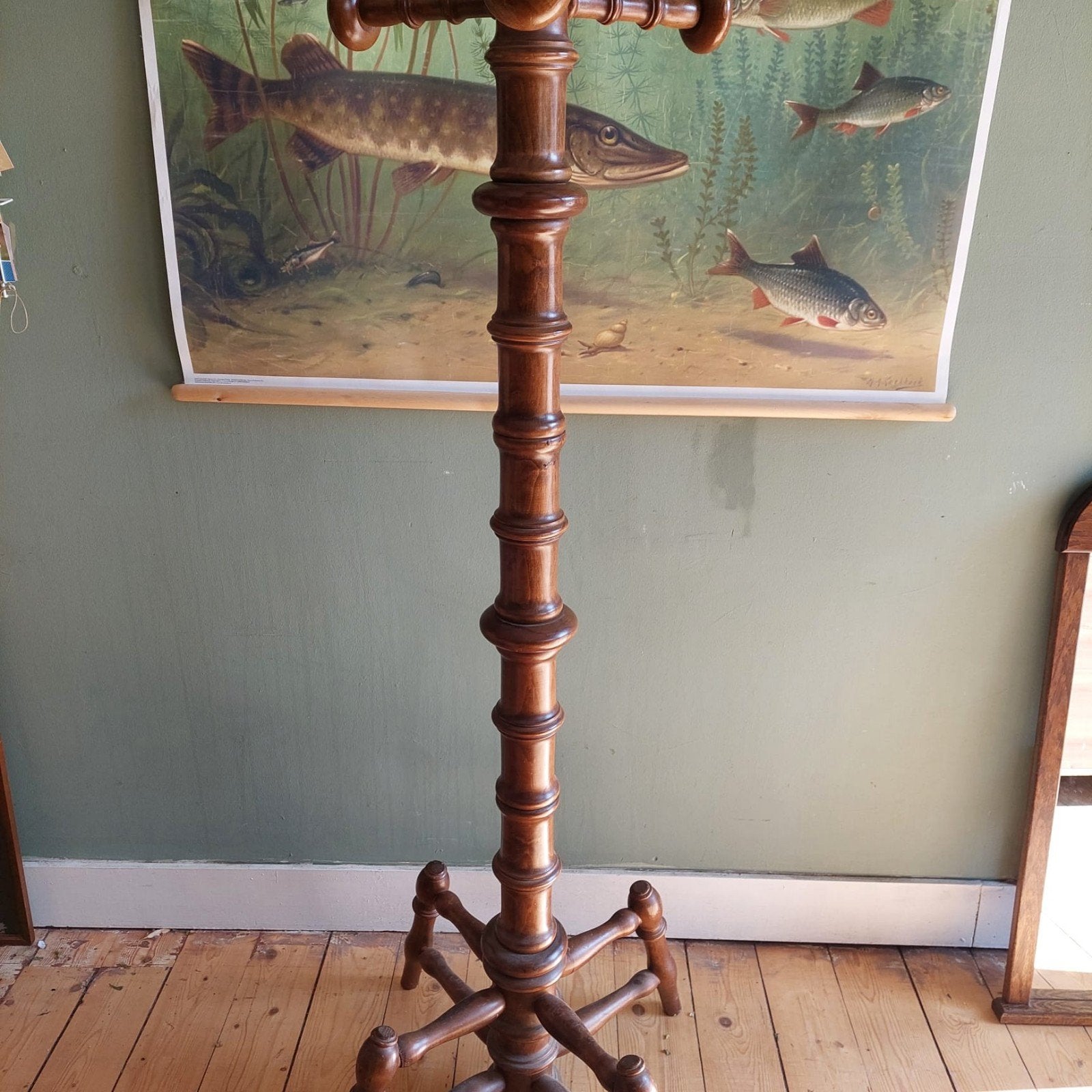 Lucky Vintage antieke Faux bamboo staande kapstok, Ophalen, Gebruikt, ., .