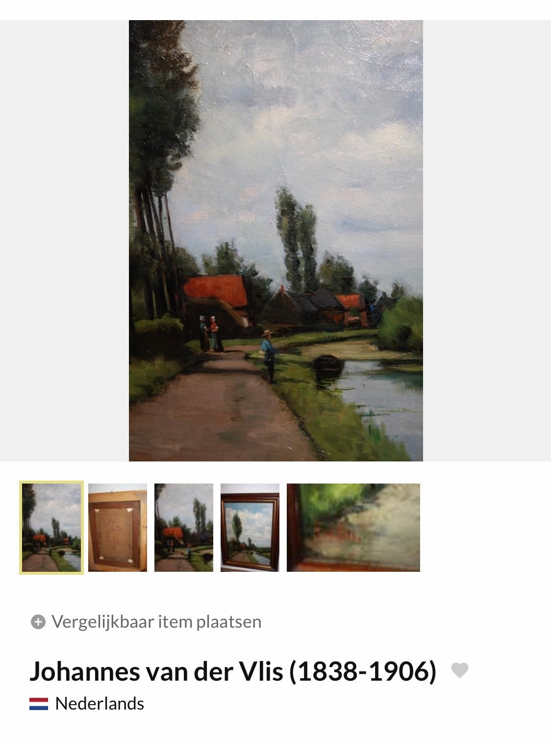 Origineel schilderij van Van der Vlis, Ophalen