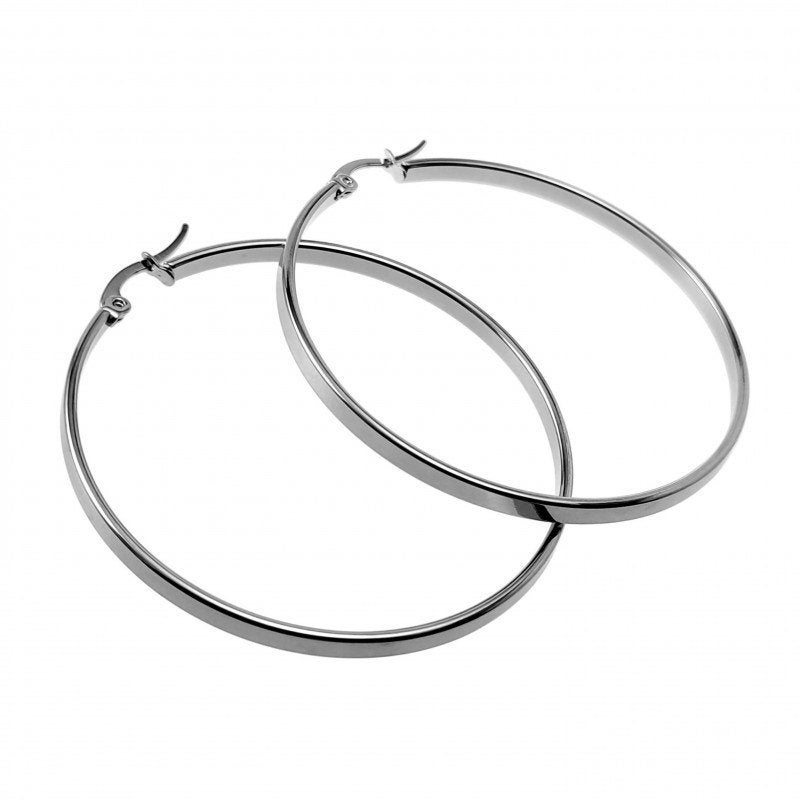 Ø50mm x 3mm Dames Gepolijst RVS Brede-Design Oorringen, Overige materialen, Hangers, Birgitta-Gracht 33, 6465 EL Kerkrade, Nederland