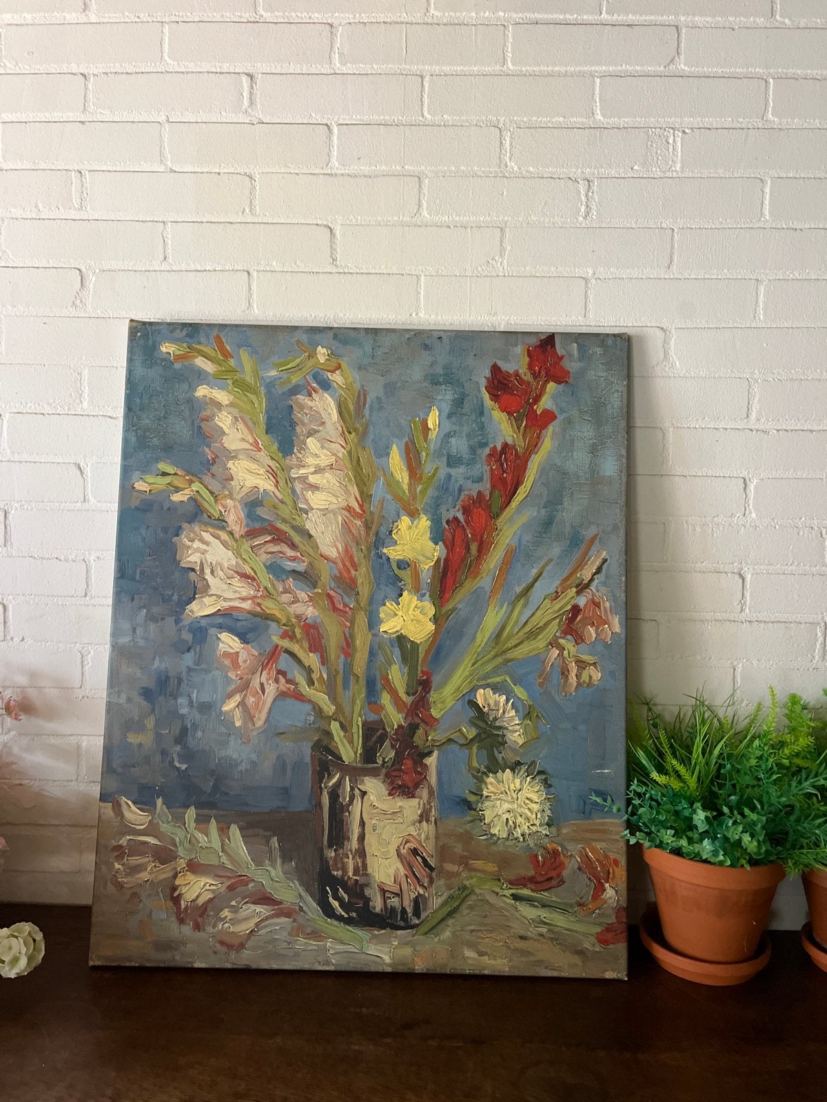 Van Gogh Museum Canvas Print - Gladiolen en Chinese Asters, Doek, Impressionistisch, Print, Ophalen