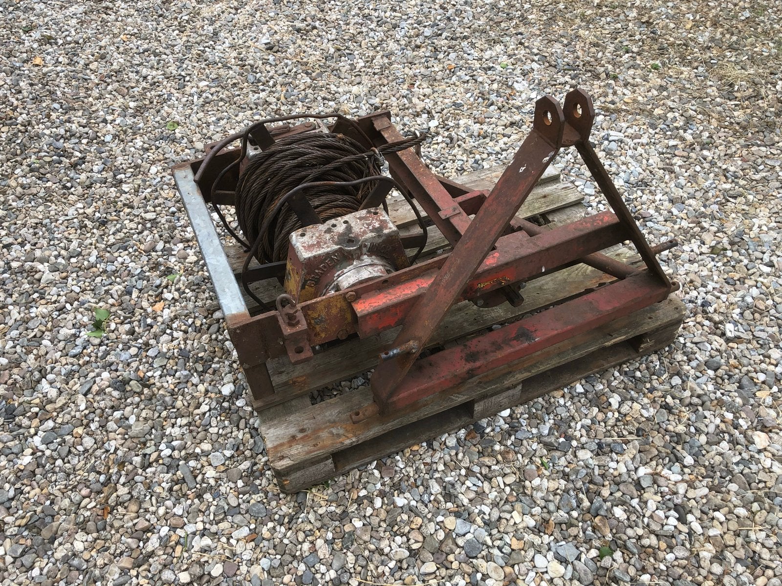 Degelijke tractorlier met staalkabel, Ophalen of Verzenden