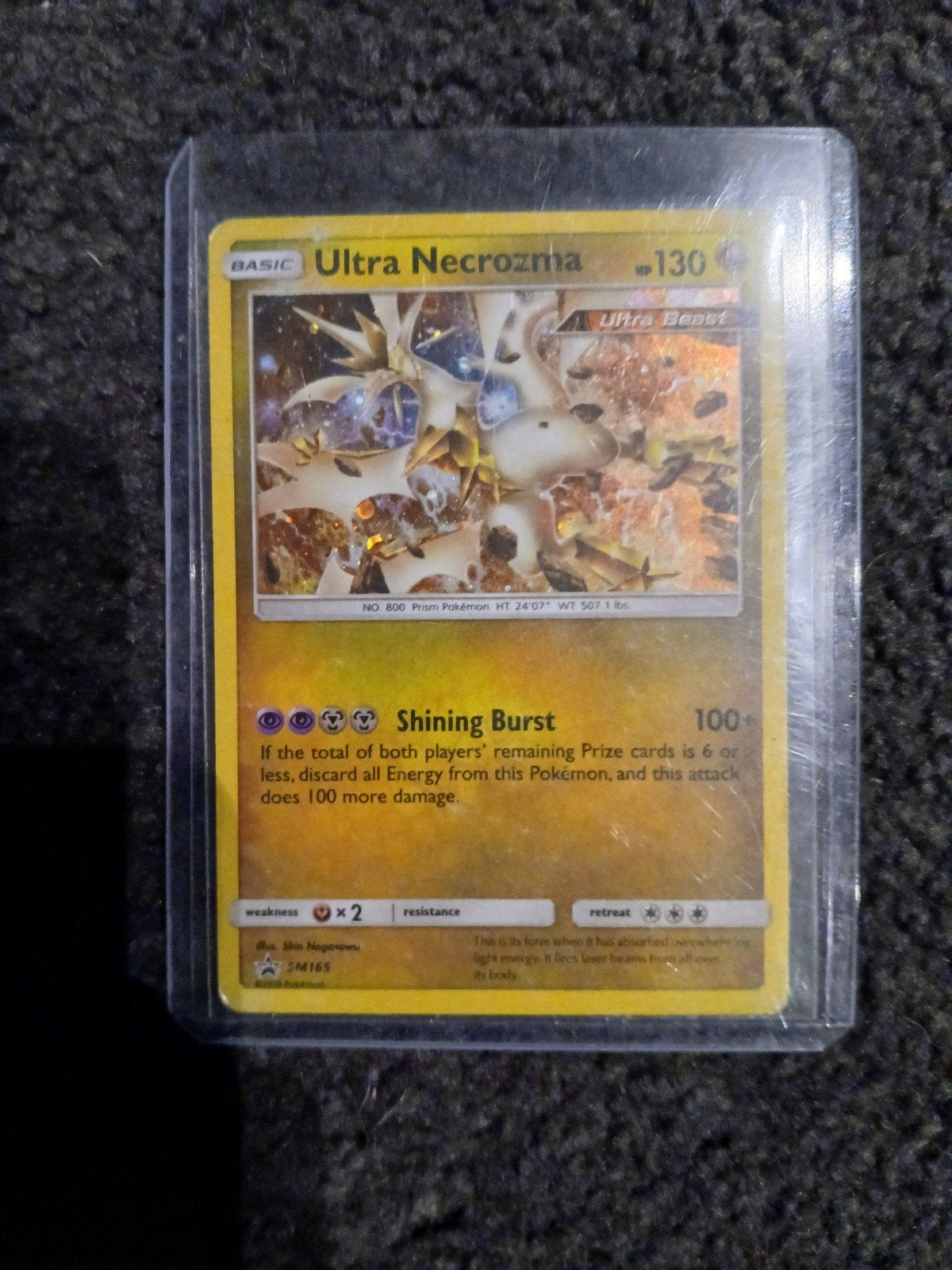 Pokémon Kaart: Ultra Necrozma GX SM165 - Zo goed als nieuw, Ophalen of Verzenden, Gebruikt, Losse kaart
