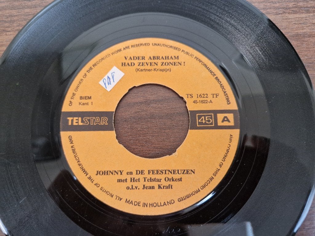 Johnny En De Feestneuzen – Vader Abraham Had 7 Zonen!, 7 inch, Ophalen of Verzenden, Zo goed als nieuw, Overige typen