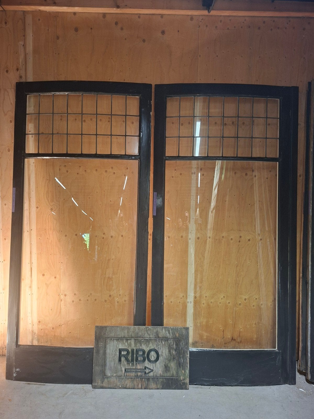 Unieke deurenset met rondlopend glas en glas in lood, Ophalen