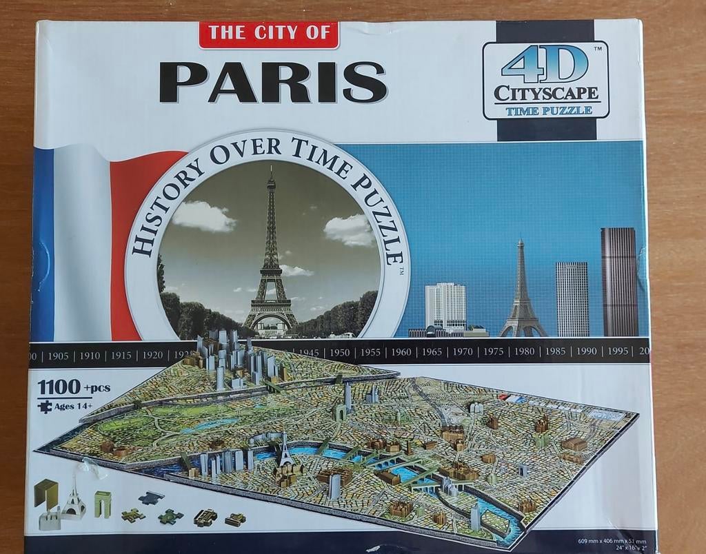 3D puzzel Parijs, Hobby en Vrije tijd, Denksport en Puzzels, Ophalen of Verzenden, 500 t/m 1500 stukjes, Zo goed als nieuw, Rubik's of 3D-puzzel