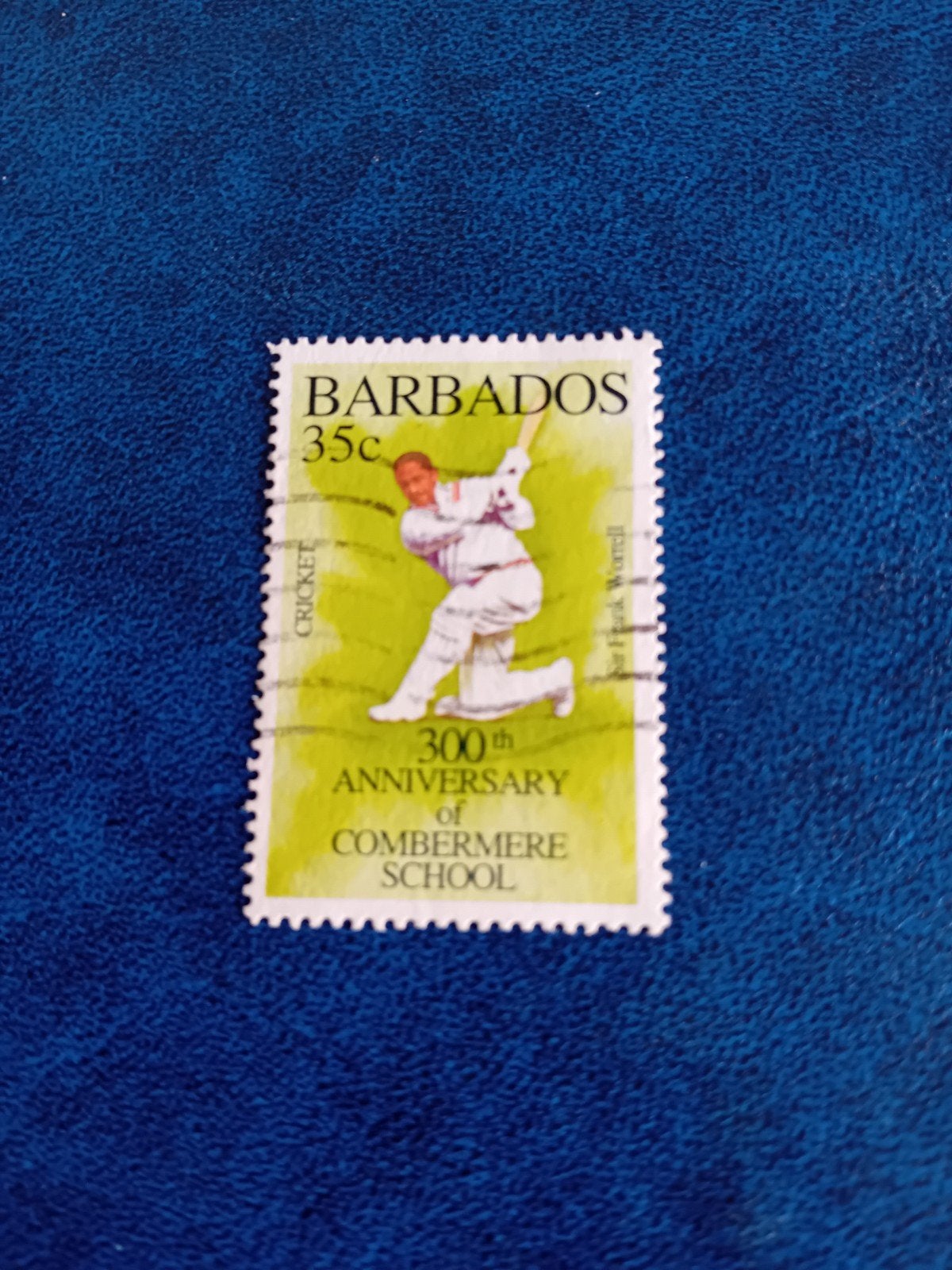 Postzegel Barbados 35c - 300e verjaardag Combermere School, Verzenden, Gestempeld