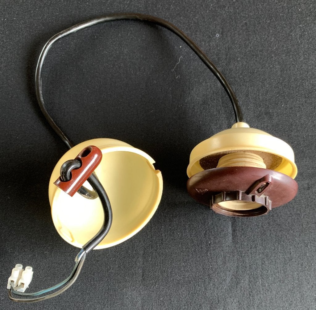 Ophangset voor een hanglamp jaren 60/70, Overige merken, Gebruikt, Meerkleurig, E27 (groot)