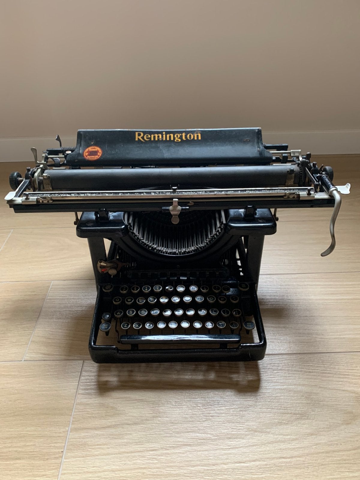 Zwarte Remington grootboek typemachine boekhouding, Ophalen of Verzenden, Gebruikt