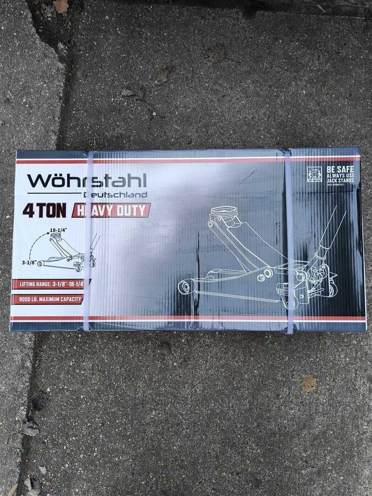 Wohrstahl Garagekrik 4 Ton - Lage insteek, Heavy Duty, Auto diversen, Krikken, Ophalen, Nieuw, Hydraulisch, Garagekrik