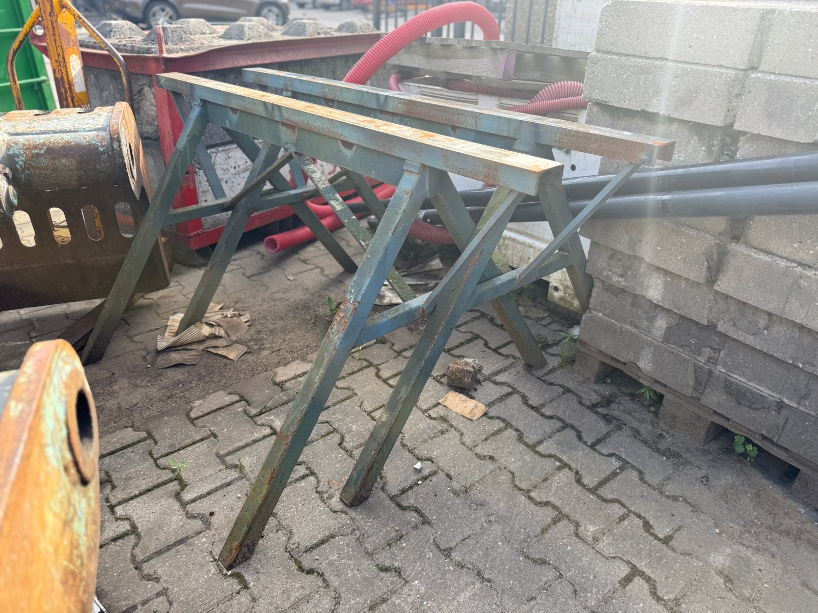 Zware stalen Lasbok / schraag / verfbok, Ophalen, Zo goed als nieuw