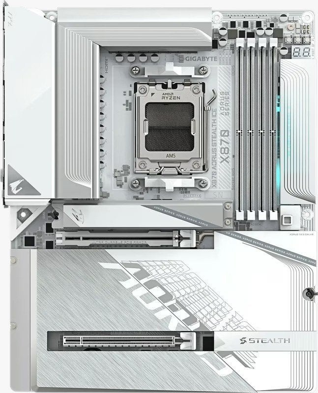 Gigabyte X870 AORUS Stealth ICE, Computers en Software, Moederborden, Ophalen of Verzenden, Zo goed als nieuw, ATX, DDR5