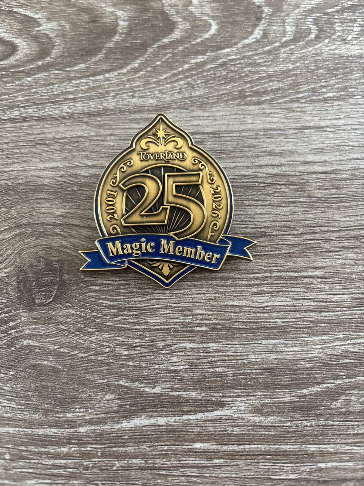 Toverland 25 Jaar Magic Member Pin 2001-2026, Ophalen of Verzenden, Zo goed als nieuw, Overige onderwerpen, Speldje of Pin