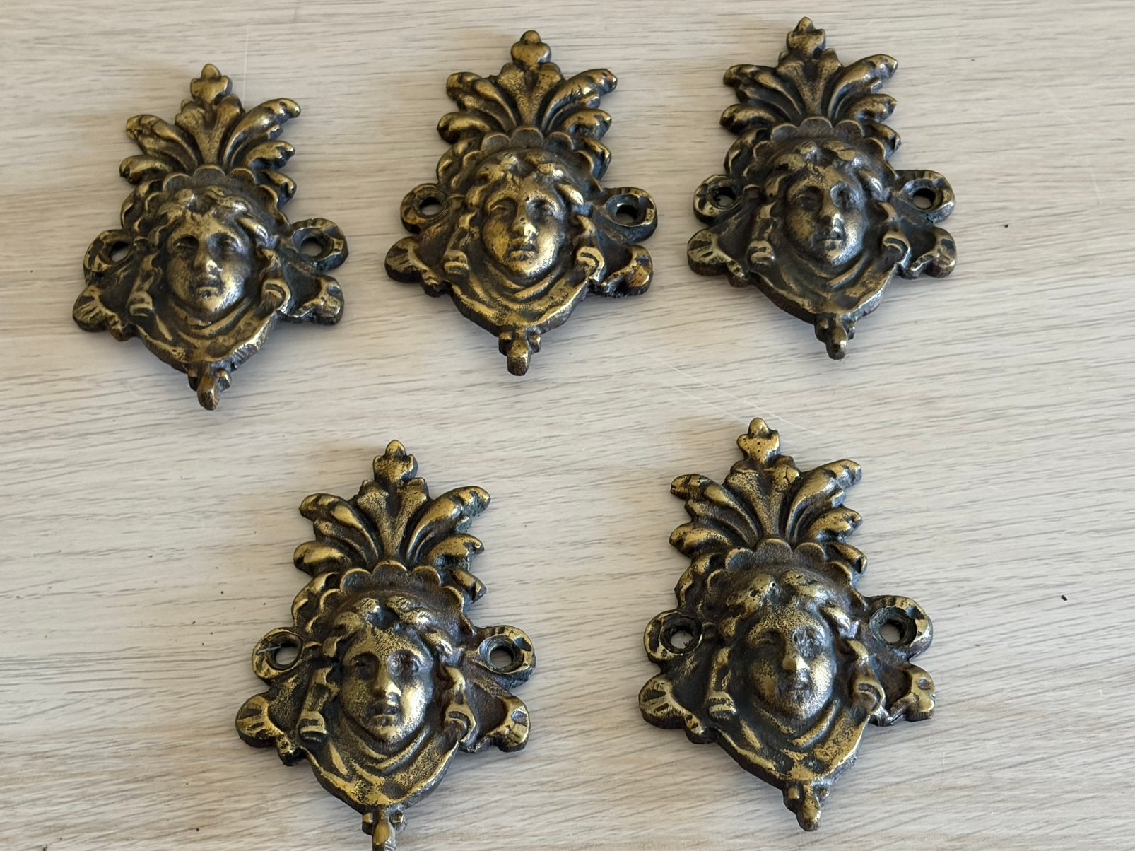 5 antieke ornamenten, Ophalen of Verzenden