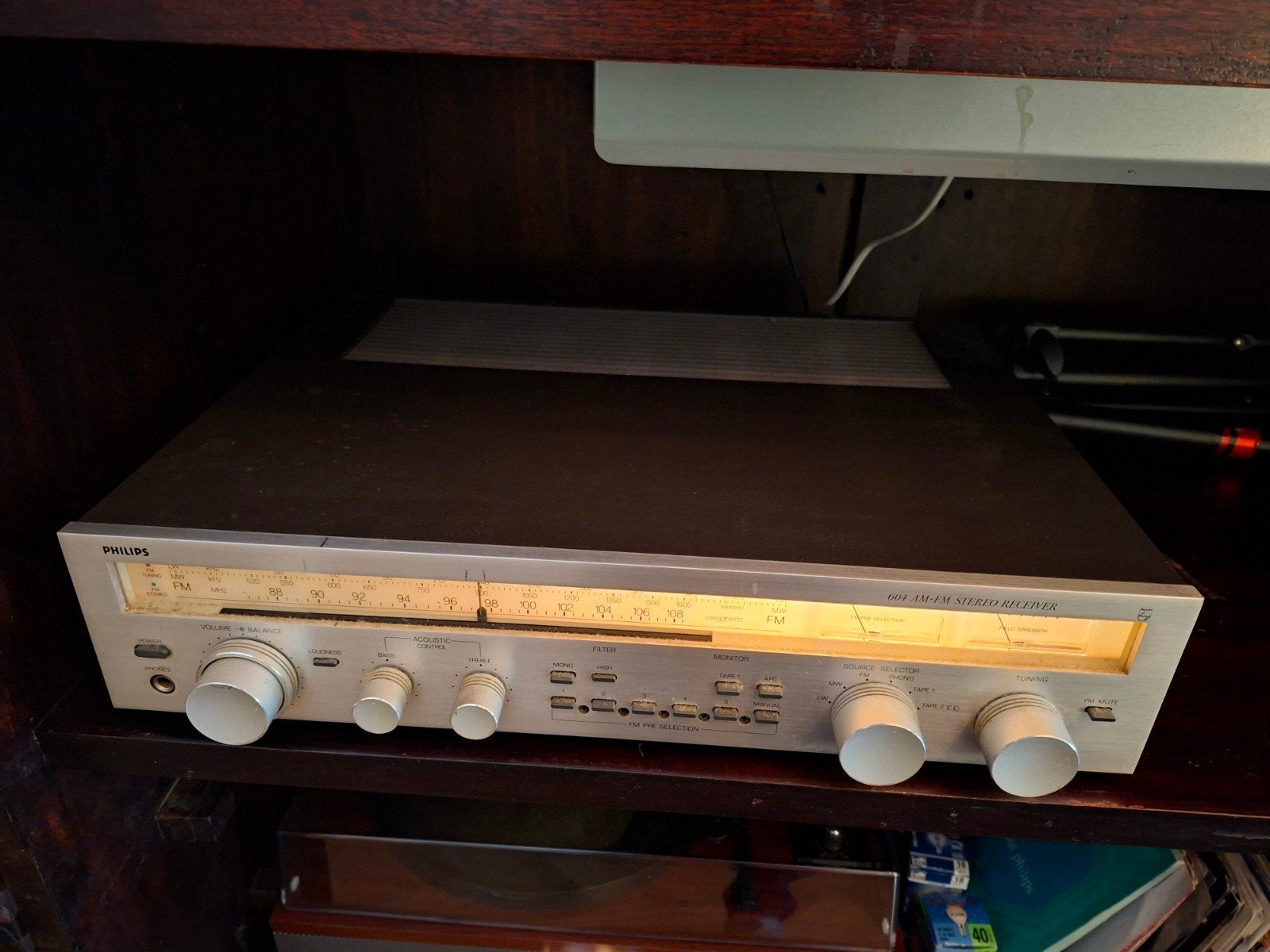 Philips AH604 Stereo-Receiver - Jaren '80, Philips, Gebruikt, Tuner of Radio, Losse componenten