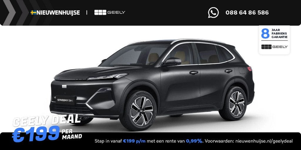 Geely Starray EM-i 1.5 Pro | 83km Elektrisch bereik | Stoel-, Auto's, Overige Auto's, Bedrijf, Te koop, 360° camera, ABS, Adaptive Cruise Control
