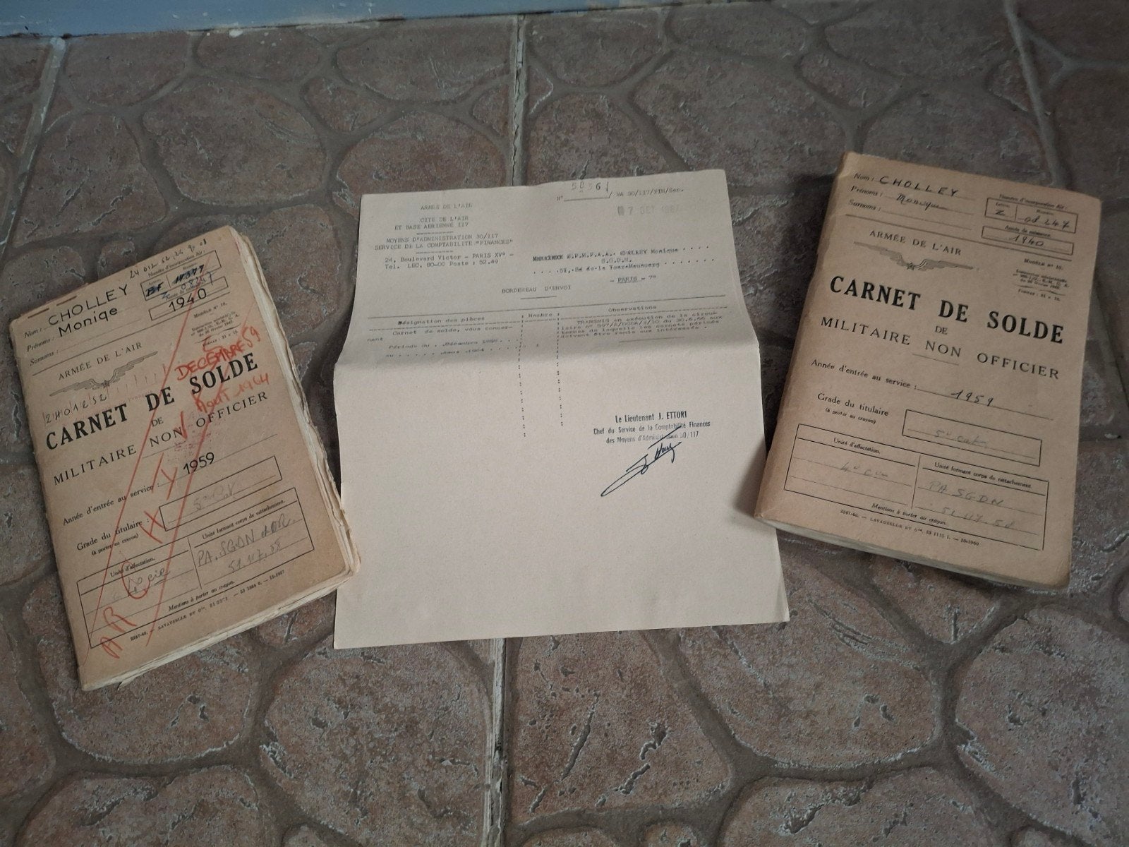 Franse Militaire Salarisboekjes Luchtmacht 1959-1964, Ophalen of Verzenden, Luchtmacht, Overige gebieden, Boek of Tijdschrift