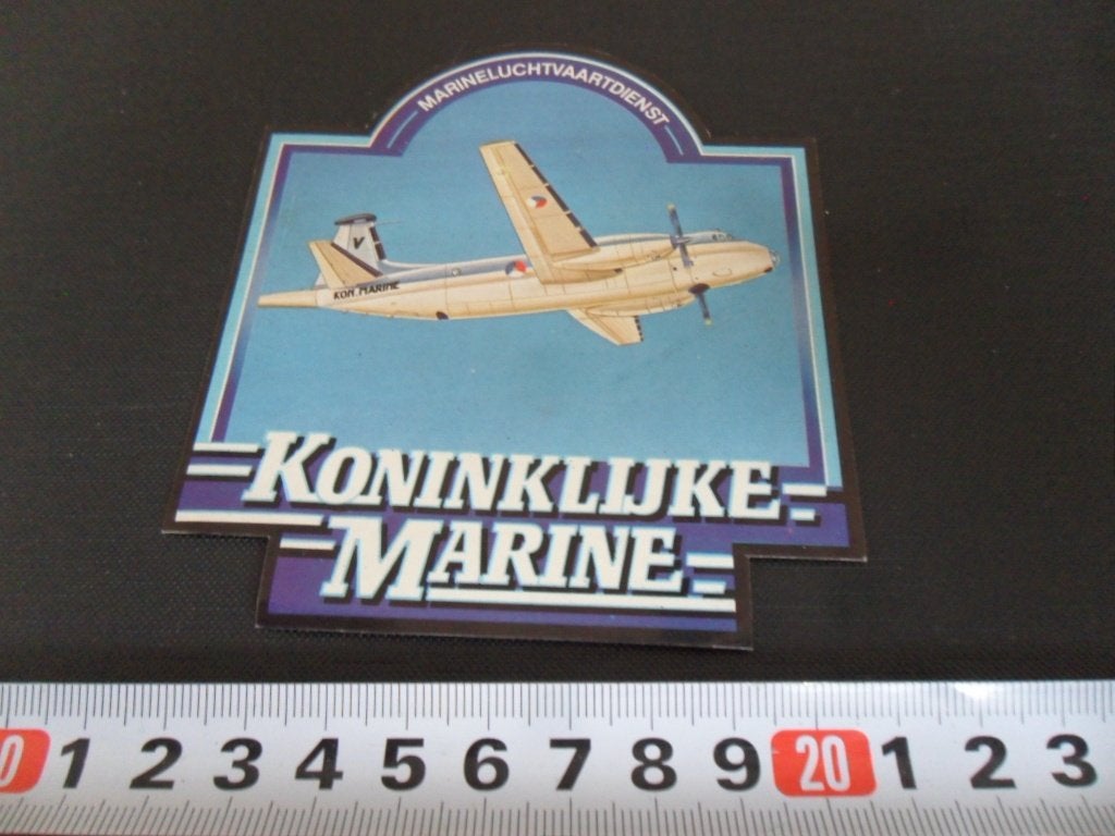 sticker leger marine mld marineluchtvaartdienst vliegtuig, Ophalen of Verzenden, Zo goed als nieuw
